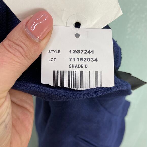 Ralph Lauren Black Label 100% Linen Pants Size 12 Wide Leg Navy Blue Trousers - Picture 10 of 11